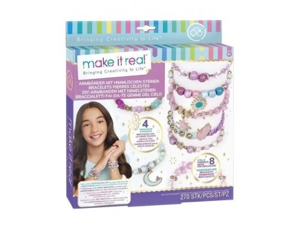 Kit Cr�ation de bracelets pierres c�lestes - Make It Real - Lansay - 41322 - Perles & Accessoires