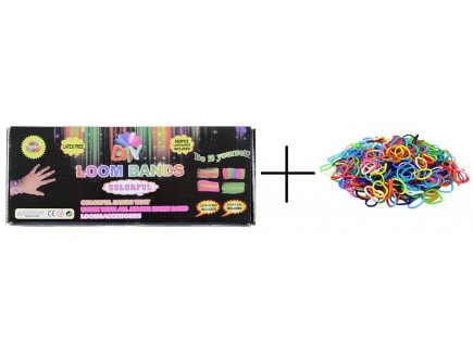 KIT DE DEMARRAGE LOOM BANDS + 2 RECHARGES - LOISIRS CREATIFS ELASTIQUES