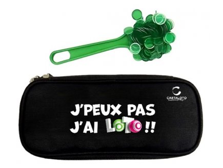 KIT LOTO BINGO 3 EN 1 : TROUSSE + BATON MAGNETIQUE + 100 PIONS VERT - CARTALOTO - ACCESSOIRES JEU, MATERIEL