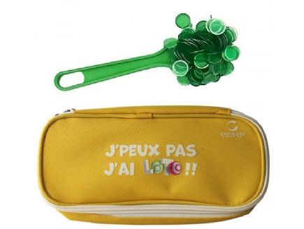 KIT LOTO BINGO 3 EN 1 : TROUSSE + BATON MAGNETIQUE + 100 PIONS VERT - CARTALOTO - ACCESSOIRES JEU, MATERIEL