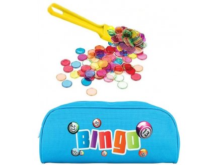 KIT LOTO BINGO 3 EN 1 : TROUSSE + BATON MAGNETIQUE JAUNE + 100 PIONS - LOTOQUIN - ACCESSOIRES JEU, MATERIEL