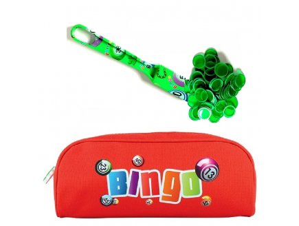 KIT LOTO BINGO 3 EN 1 : TROUSSE + BATON MAGNETIQUE VERT + 100 PIONS - LOTOQUIN - ACCESSOIRES JEU, MATERIEL