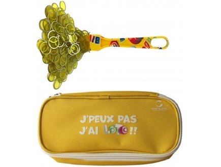 Kit loto bingo 3 en 1 : trousse Jaune + baton magnetique jaune + 100 pions - Cartaloto - accessoires jeu, materiel