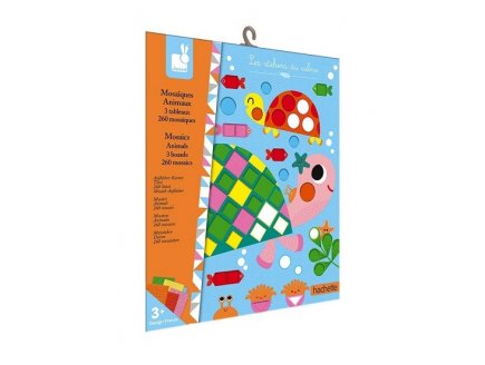 KIT MOSAIQUES ANIMAUX 3 TABLEAUX - JANOD - J07899 - LES ATELIERS DU CALME