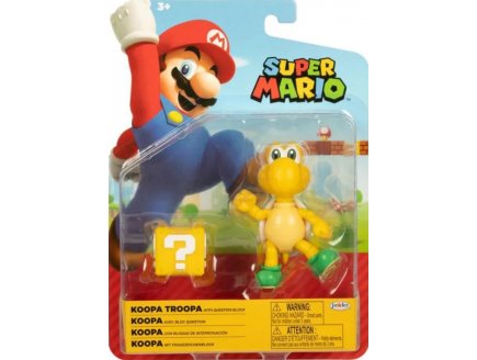 KOOPA AVEC BLOC QUESTION : FIGURINE SUPER MARIO TORTUE 9 CM - FIGURINE NINTENDO ARTICULE - JAKKS