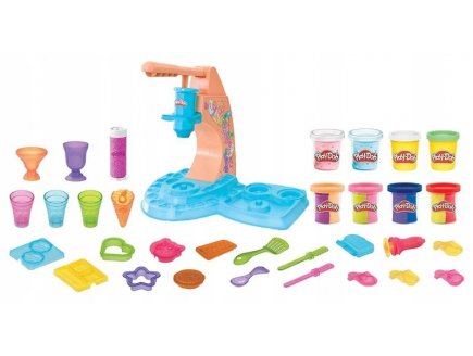 L'atelier des glaces Play-Doh Kitchen Creations - Machine, Pate à Modeler, Accessoires - Hasbro - F7378 - Glacier