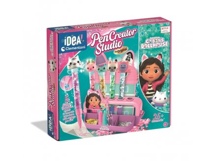 L'atelier des stylos Gabby et la Maison magique, 5 stylos chats a cr�er - Idea Clementoni - 18203 - Coffret cr�atif original