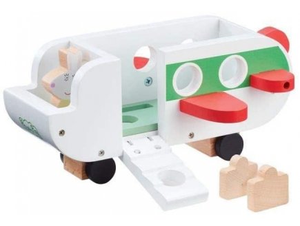 L'avion de peppa pig + figurine lapin rebecca rabbit - Giochi preziosi - monde miniature peppa le cochon