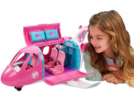 L'avion de reve rose de barbie avec accessoires - dream plane - Mattel - cdg76 - vehicule