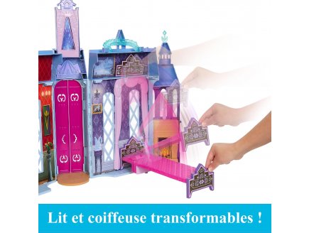 L'extraordinaire château d'Arendelle 66 cm + Poupée Elsa - 15 pièces - Poupée mannequin - Reine des Neiges - Mattel