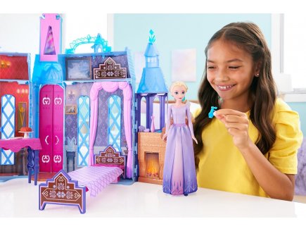 L'extraordinaire château d'Arendelle 66 cm + Poupée Elsa - 15 pièces - Poupée mannequin - Reine des Neiges - Mattel