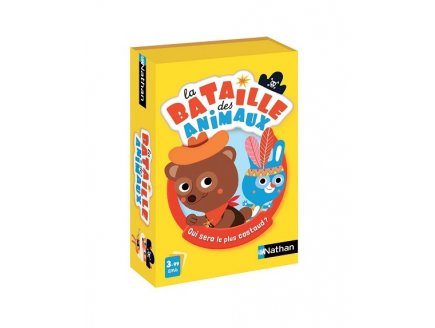 LA BATAILLE DES ANIMAUX 36 CARTES ENFANT - JEU NATHAN - 31139 - CHIFFRES ET OBSERVATION