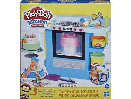 La cuisinière et le gâteau d'anniversaire créatifs Play-Doh + 5 pots de pate à modeler - Hasbro - F1321