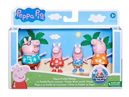 LA FAMILLE PIG EN VACANCES - PEPPA PIG - FIGURINES, PERSONNAGES - MINI UNIVERS