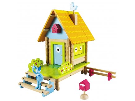 LA MAISON JOLIEVILLE - 100 PIECES - HOUSE OF TOYS - JEU DE CONSTRUCTION EN BOIS