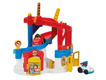 LA PISTE SECOURS 2 EN 1 POLICE ET POMPIER LITTLE PEOPLE - FISHER PRICE - DPF26