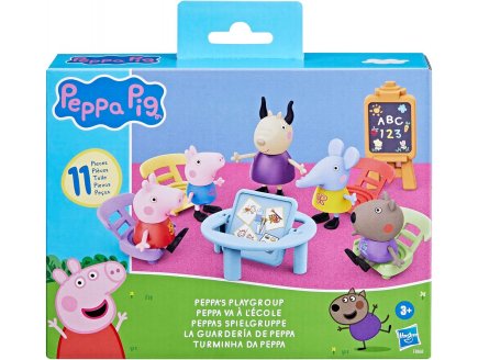 La salle de classe de Peppa Pig avec 5 personnages - Figurines - Mini univers cole