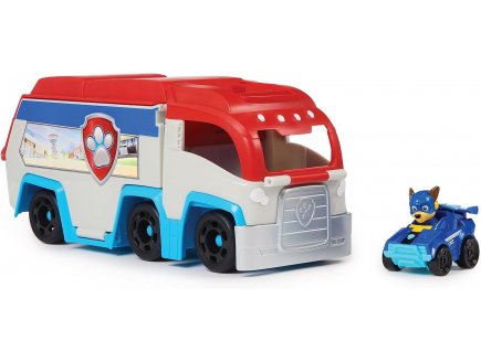 La super Pat patrouille le film : camion paw patroler transformable + voiture de chase - figurine chien - vehicule de luxe - paw patrol the mighty movie