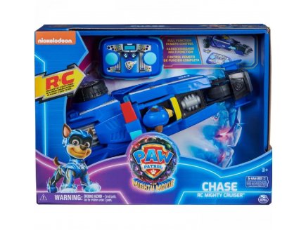La Super Pat Patrouille le film : RC voiture police Chase son 26 cm - Véhicule radiocommandé - Paw Patrol The Mighty Movie
