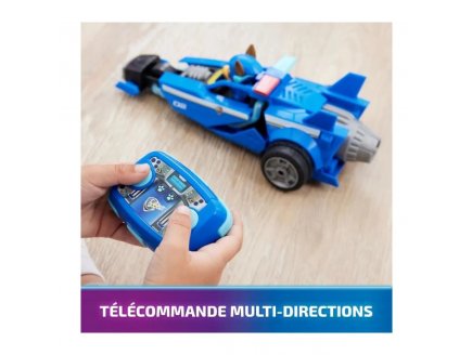 La Super Pat Patrouille le film : RC voiture police Chase son 26 cm - Véhicule radiocommandé - Paw Patrol The Mighty Movie