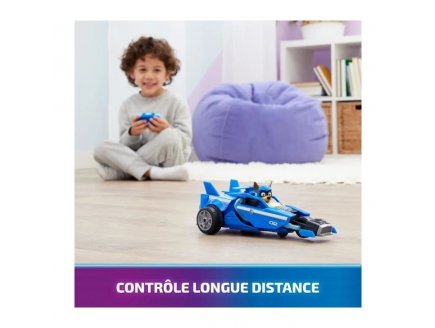 La Super Pat Patrouille le film : RC voiture police Chase son 26 cm - Véhicule radiocommandé - Paw Patrol The Mighty Movie