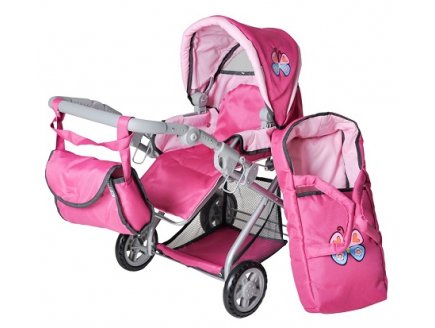 Landau combi poussette kyra papillon pour poupee ou poupon  knorrtoys