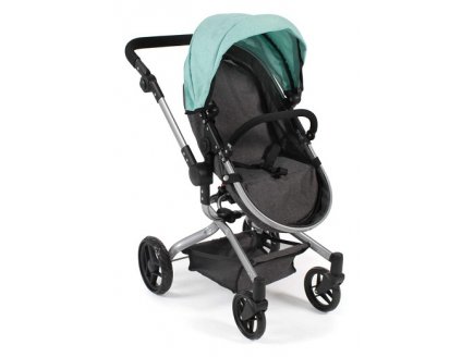 Landau combi poussette yolo gris menthe poupee - bayer chic 2000 - 59342