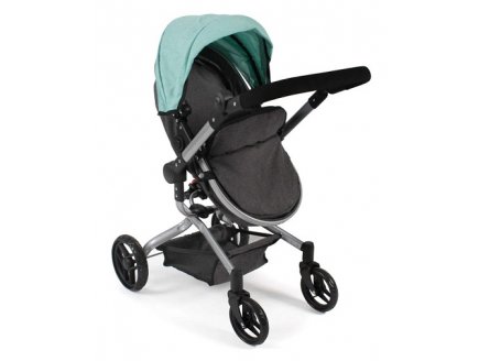 Landau combi poussette yolo gris menthe poupee - bayer chic 2000 - 59342