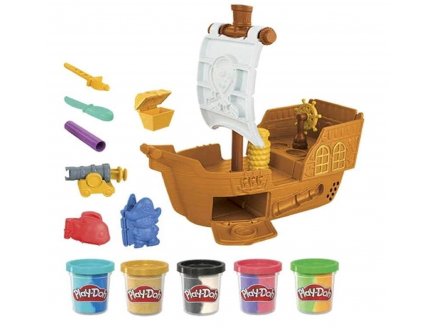 Le bateau Pirate play-doh avec 5 pots de pate à modeler - Hasbro - F7370
