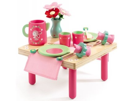 LE DEJEUNER DE LILI ROSE - DJECO - DJ06631 - DINETTE EN BOIS