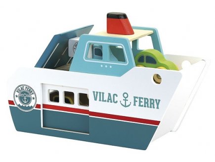 Le Ferry vilacity en bois + 3 vehicules - vilac - 2368 - univers miniature