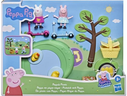 LE PIQUE-NIQUE DE PEPPA + 9 ACCESSOIRES + 2 FIGURINES : PEPPA LE COCHON ET PAPA PIG - HASBRO - F2516