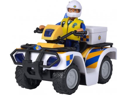 Le Quad de Police de Malcolm - sam le pompier - simba - figurine articule et accessoires