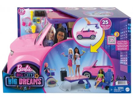 LE VEHICULE DE CONCERT TRANSFORMABLE DE BARBIE - VOITURE, 4X4 - MATTEL - GYJ25 - BIG CITY, BIG DREAMS