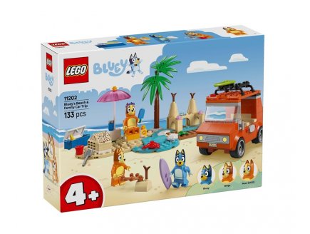 Lego Bluey 11202 Les vacances et le voyage en voiture de Bluey