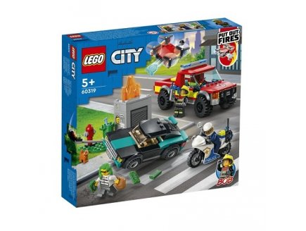 LEGO CITY 60319 LE SAUVETAGE DES POMPIERS ET LA COURSE-POURSUITE DE LA POLICE