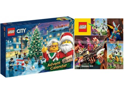 LEGO CITY 60381 CALENDRIER DE L'AVENT CITY 2023 + 1 CATALOGUE LEGO 2023 - NOEL