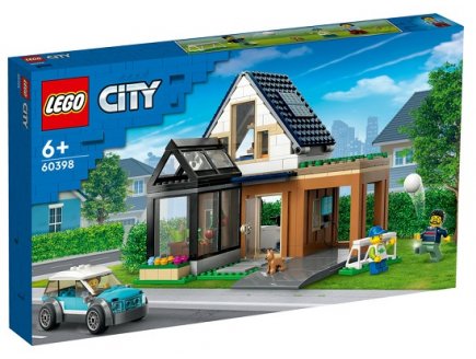 LEGO CITY 60398 LA MAISON FAMILIALE ET LA VOITURE ELECTRIQUE