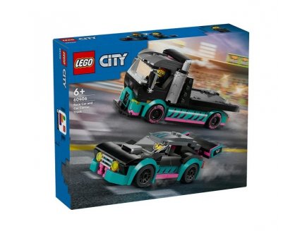 LEGO CITY 60406 LA VOITURE DE COURSE ET LE CAMION DE TRANSPORT DE VOITURES