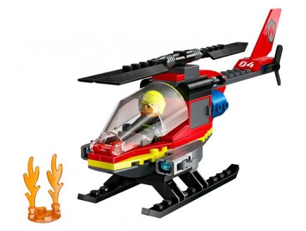 Lego city 60411 l'helicoptere de secours des pompiers