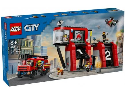 LEGO CITY 60414 LA CASERNE ET LE CAMION DE POMPIERS