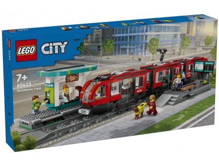 LEGO CITY 60423 LE TRAMWAY ET LA STATION DU CENTRE-VILLE