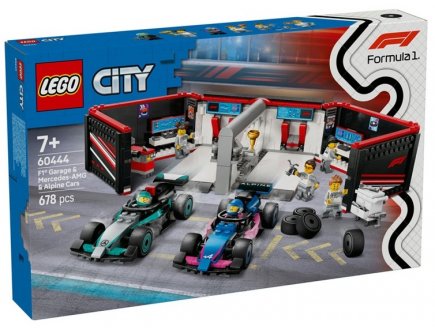 LEGO CITY 60444 GARAGE DE F1 ET VOITURES MERCEDES AMG ET ALPINE