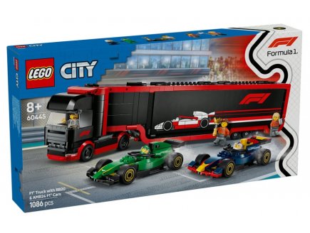 LEGO CITY 60445 CAMION DE F1 AVEC VOITURES DE F1 RB20 ET AMR24