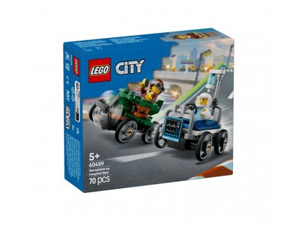 LEGO CITY 60459 PACK DE BOLIDES DE COURSE : AVION CONTRE LIT D'HOPITAL