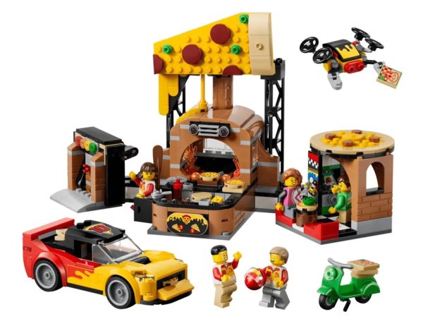 Lego City 60496 La pizzeria et ses véhicules de livraison