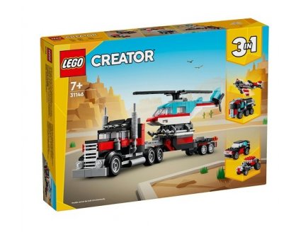 LEGO CREATOR 31146 LE CAMION REMORQUE AVEC HELICOPTERE