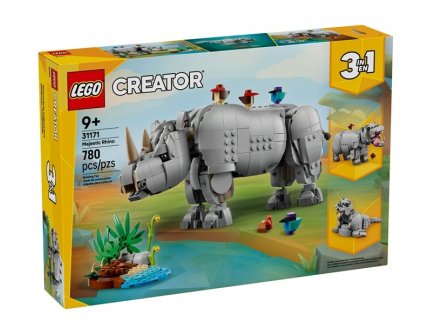 Lego Creator 31171 Animaux sauvages : le rhinocéros majestueux et les oiseaux