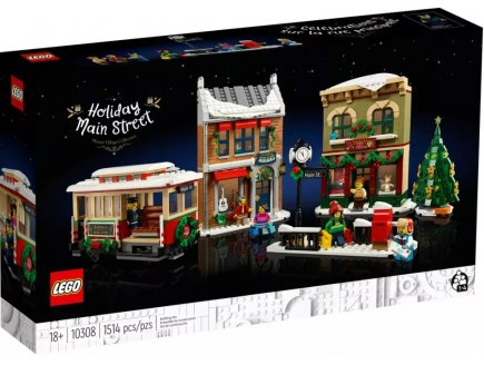 LEGO ICONS 10308 LA GRANDE RUE DECOREE POUR LES FETES