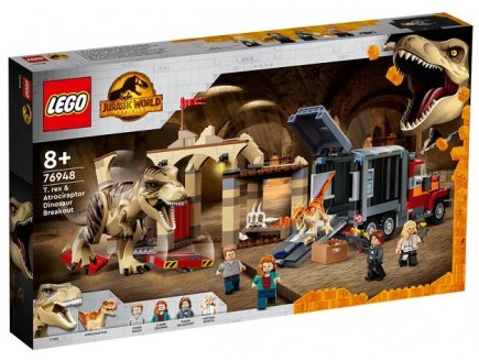 LEGO JURASSIC WORLD 76948 L'EVASION DU T.REX ET DE L'ATROCIRAPTOR